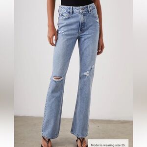 Rails Sunset Slim Flare Jeans in Bluebell Distress